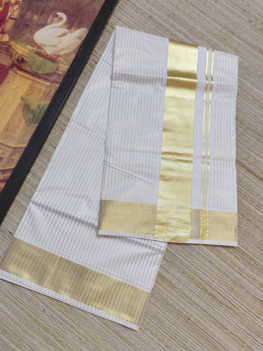 Premium Cotton Saree With Full Body Stripes