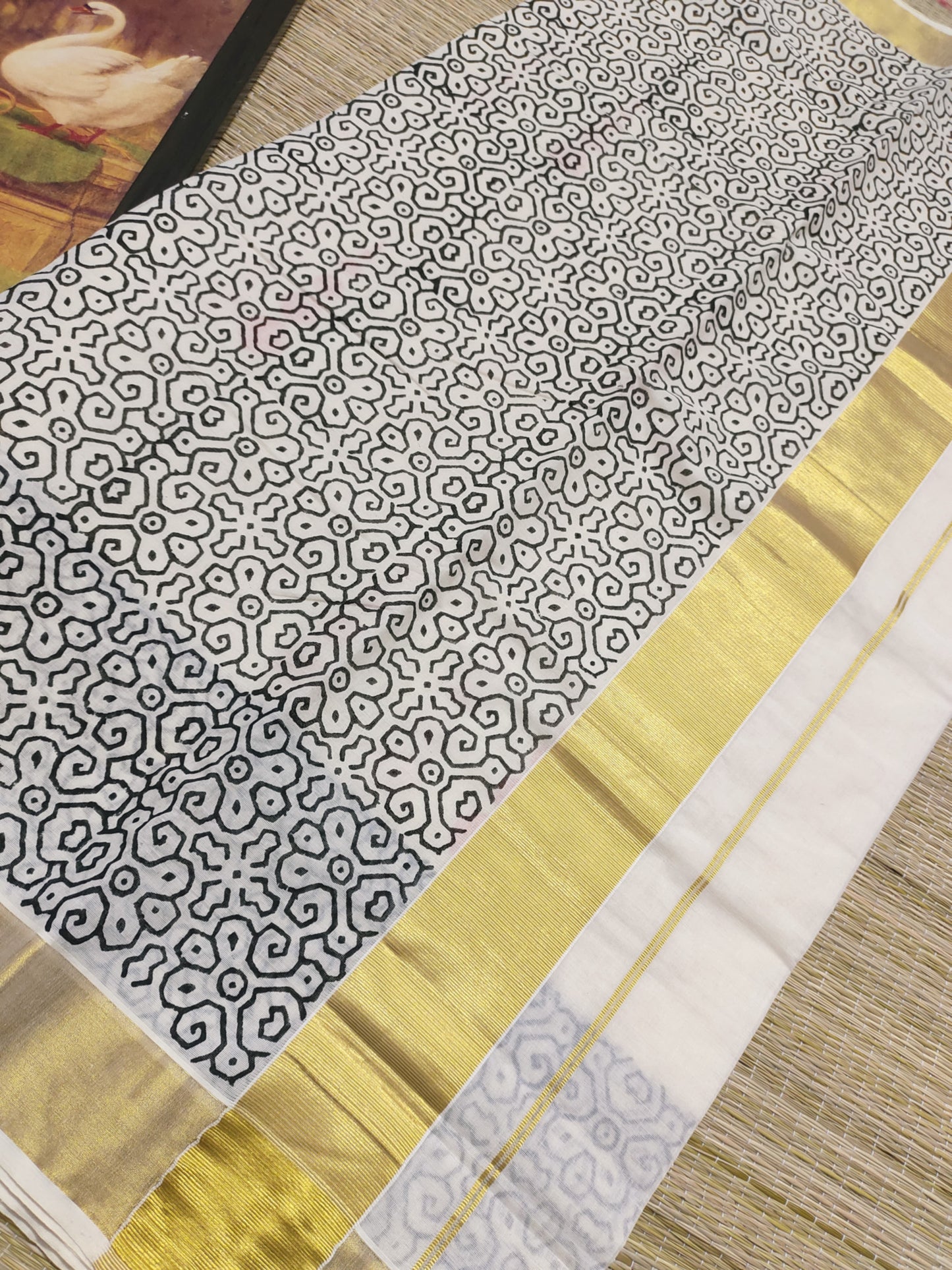 Premium Cotton Saree With Handblock Prints