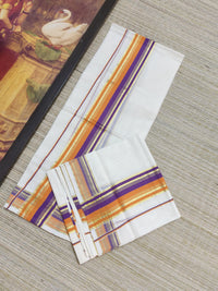 Premium Cotton Set Mundu With Kara And Kasavu.