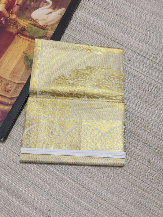 Premium tissue saree with all-over weave & grand pallu