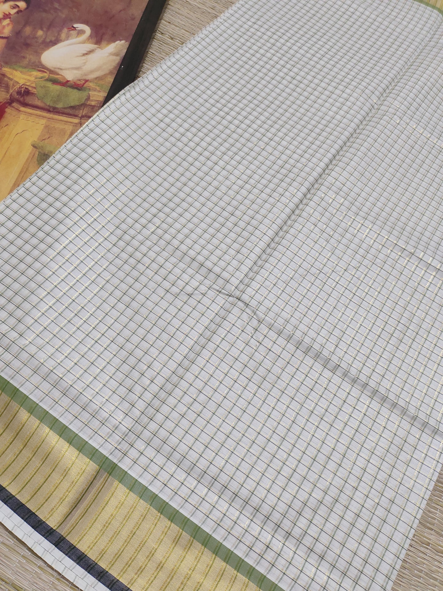 Premium Cotton Saree With All-Over Checks