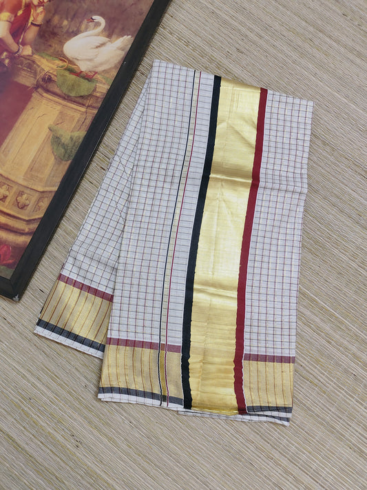 Premium Cotton Saree With All-Over Checks