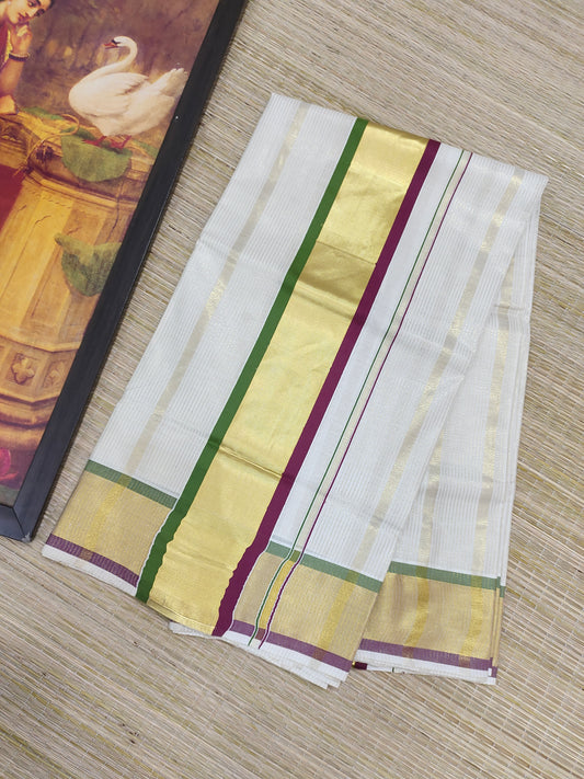 Premium cotton saree with body lines and premium zari