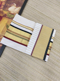 Premium  Cotton Allover Stripes Handloom Saree
