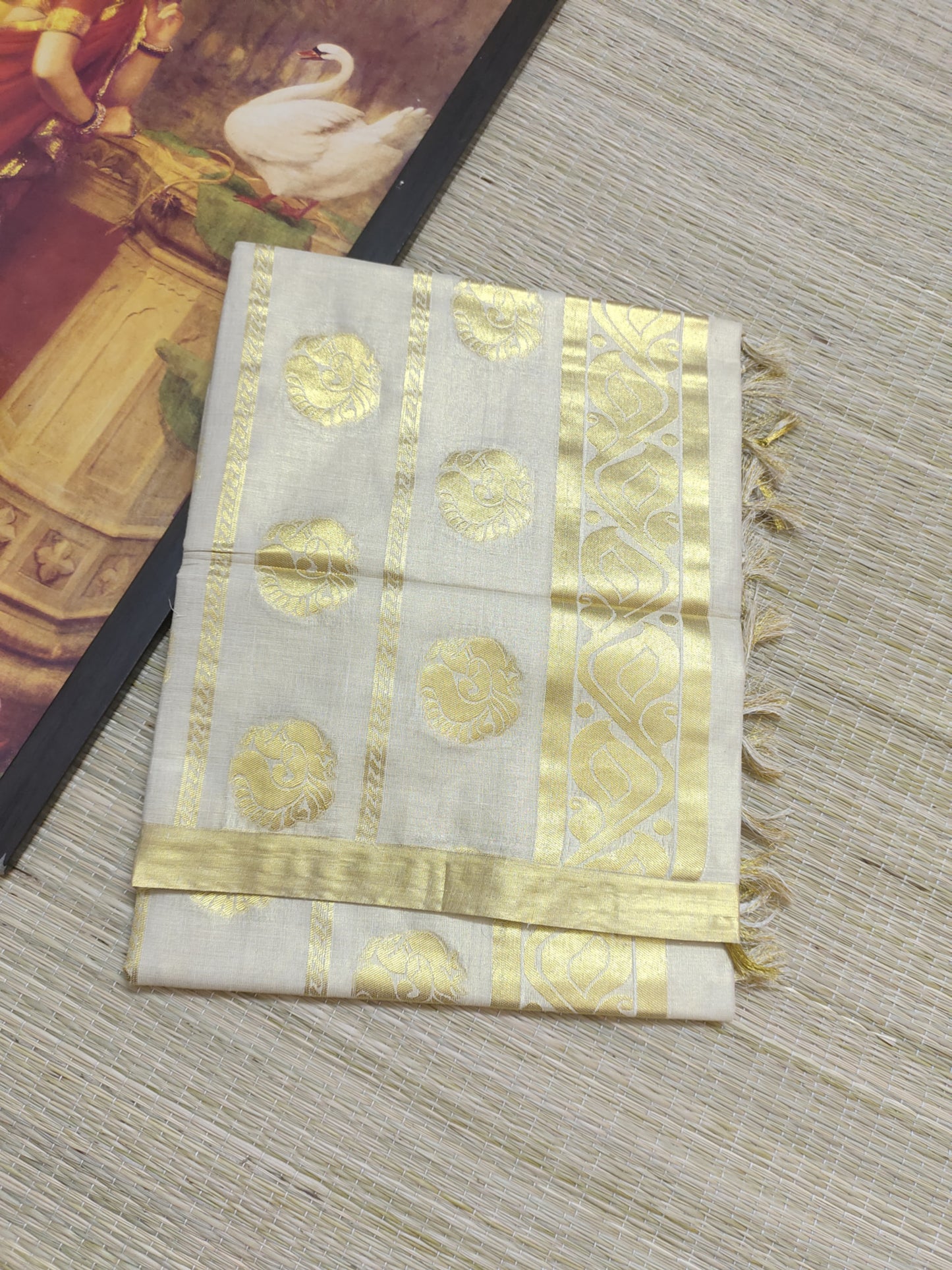 Premium Tissue Saree with body Woven Buttas