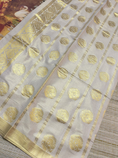 Premium Tissue Saree with body Woven Buttas
