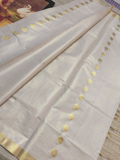 Premium Tissue Saree with body Woven Buttas