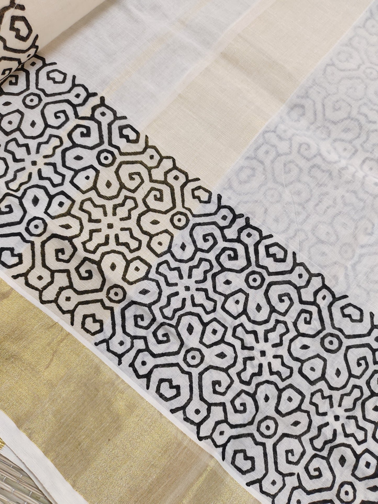 Premium Cotton Saree With Handblock Prints