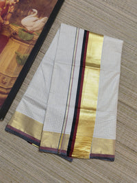Premium Cotton Saree With Micro Checks