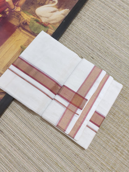 Premium Kuthampully Woven Men's Dhoti.