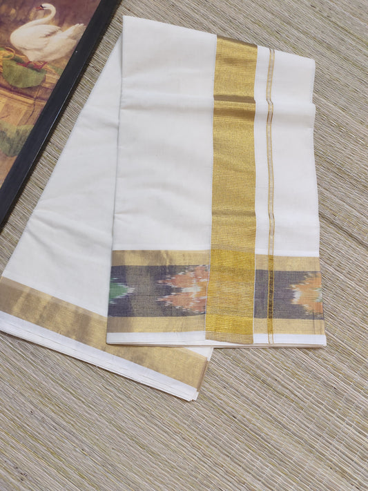 Kerala Cotton Saree With Pochampally Borders