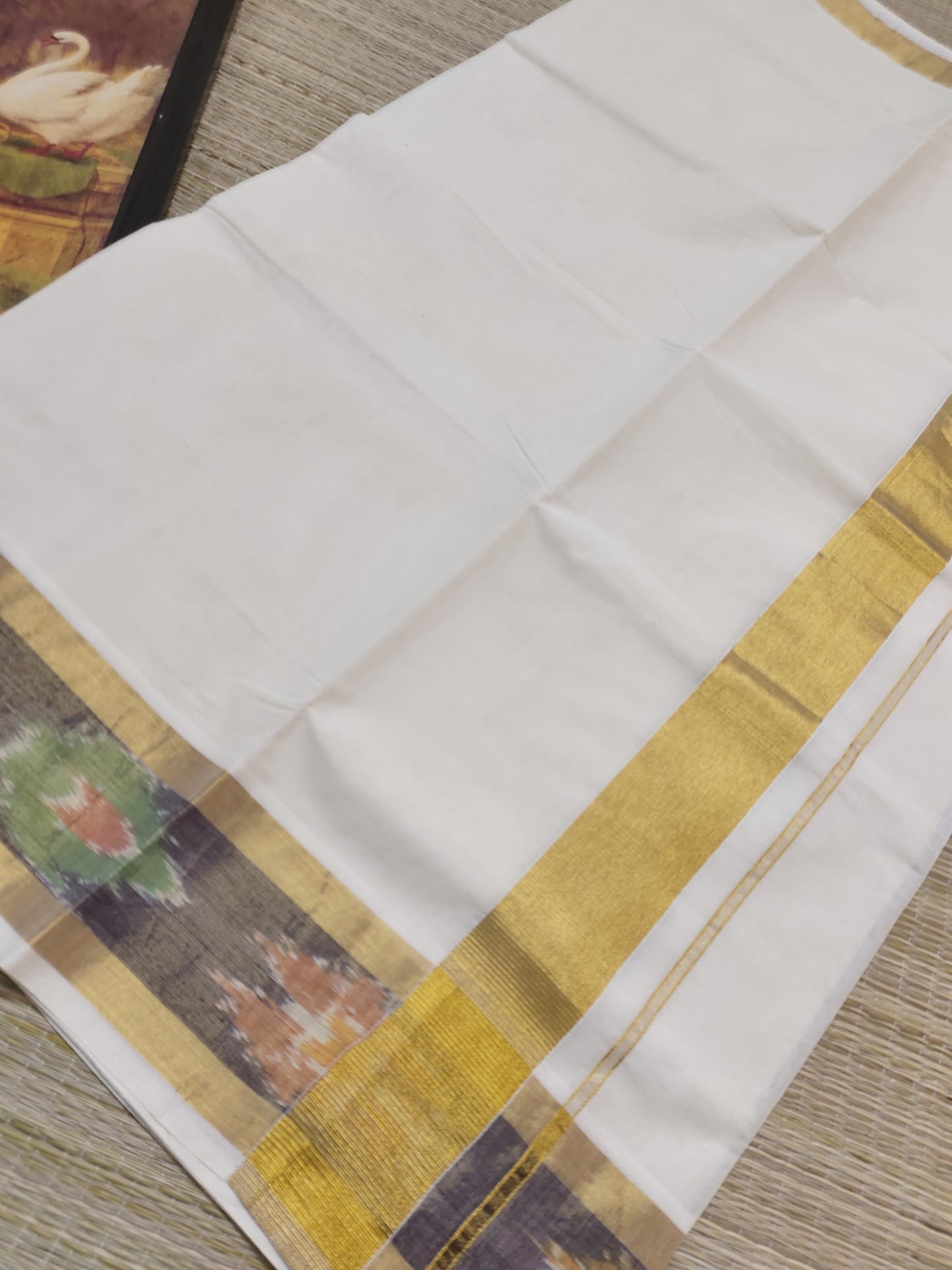 Kerala Cotton Saree With Pochampally Borders