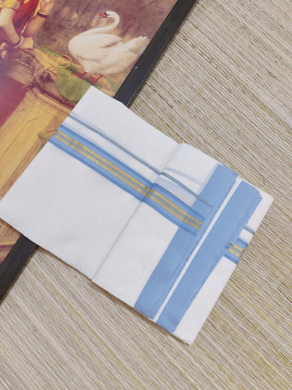 Premium Cotton Men's Double Dhoti (4 Metres).