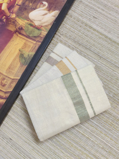 Premium Tissue Men's Double Dhoti (4 Metres).