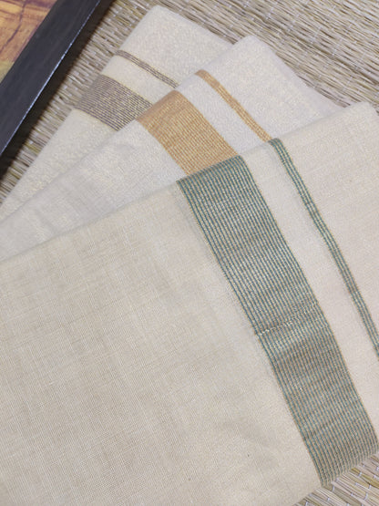 Premium Tissue Men's Double Dhoti (4 Metres).