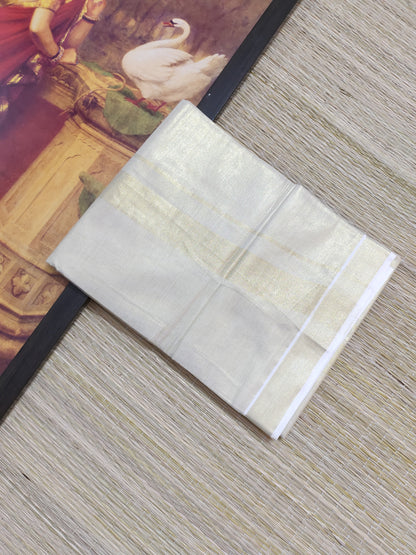 Premium Tissue Men's Double Dhoti (4 Metres).