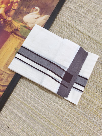 Premium Cotton Men's Double Dhoti (4 Metres).