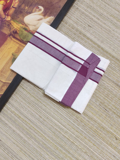 Premium Cotton Men's Double Dhoti (4 Metres).