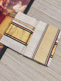 Premium Tissue Handloom  Saree With All-Over Stripes