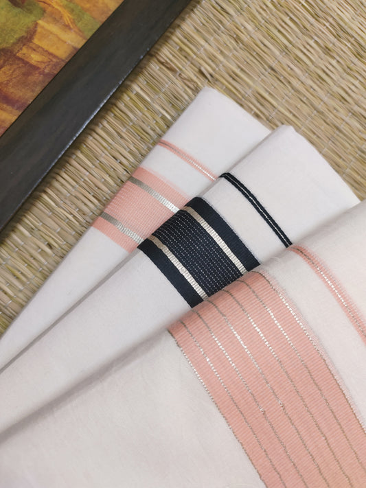 White Cotton Men's Double Dhoti (4 Metres).