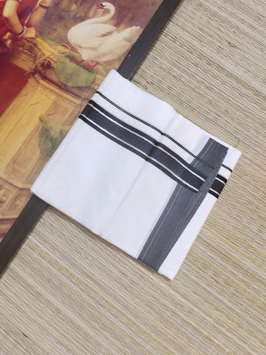 White Cotton Men's Double Dhoti (4 Metres).