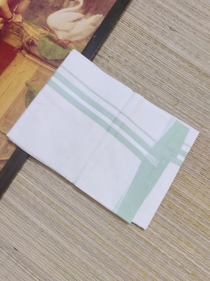 White Cotton Men's Double Dhoti (4 Metres).