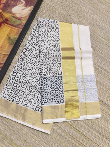 Premium Cotton Saree With Handblock Prints
