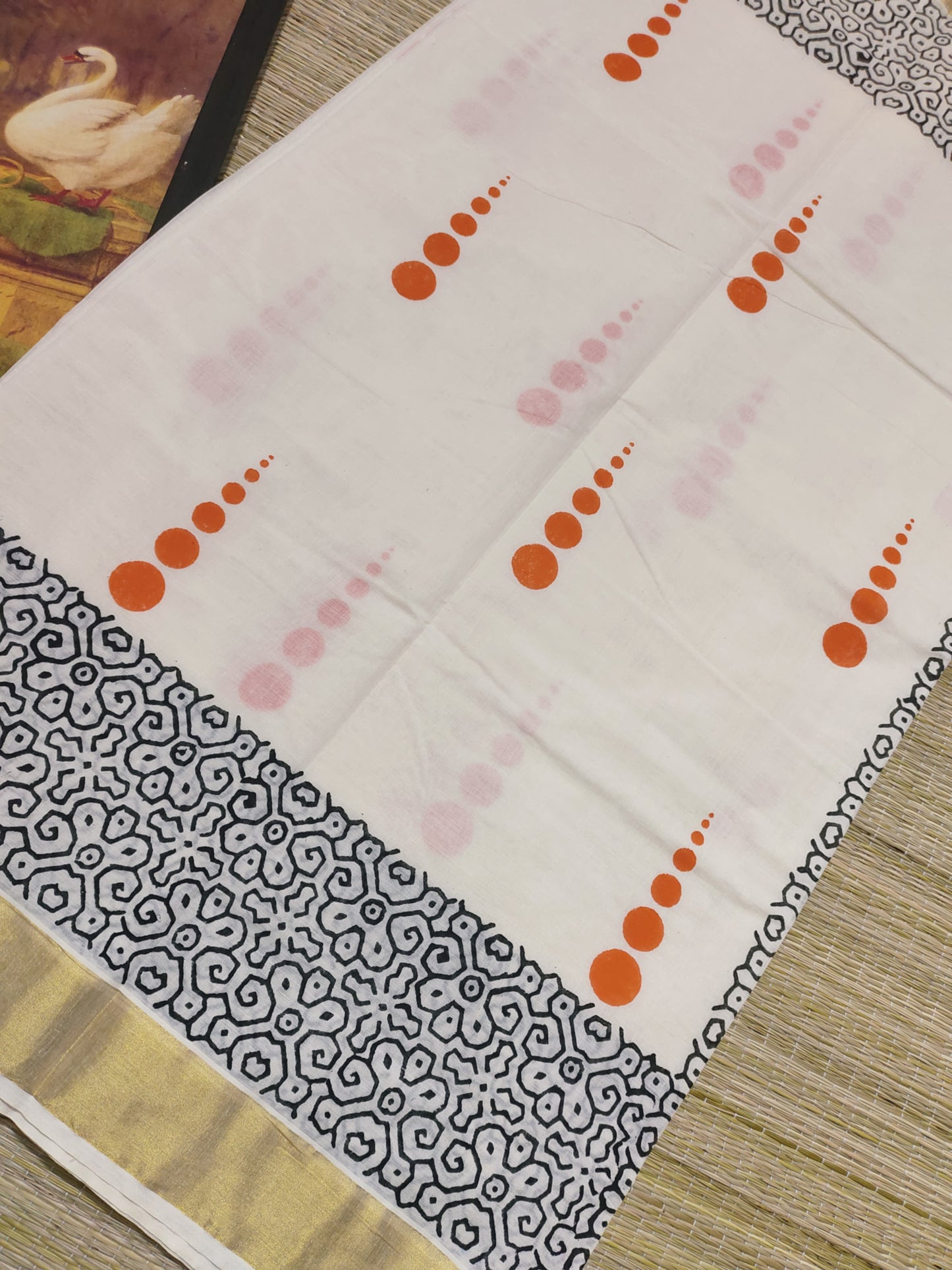 Premium Cotton Saree With Handblock Prints