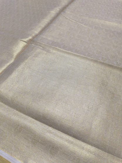 Premium Kanjivaram Inspired Gold Tissue Bridal Saree