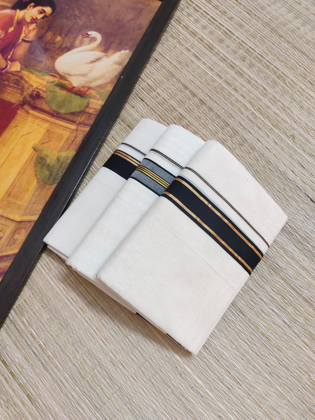 Black Dot Kasavu Saree